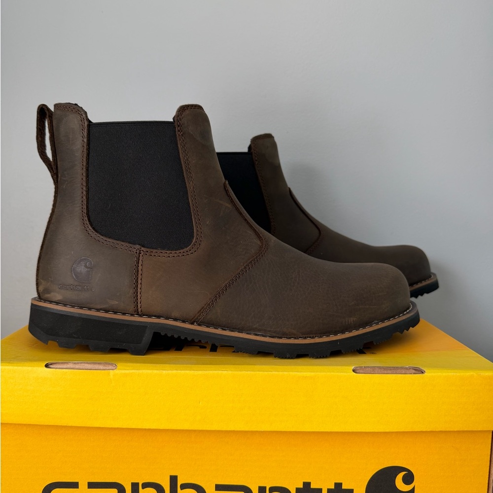 Carhartt Men's Frontier Leather Chelsea Boot, size 13.